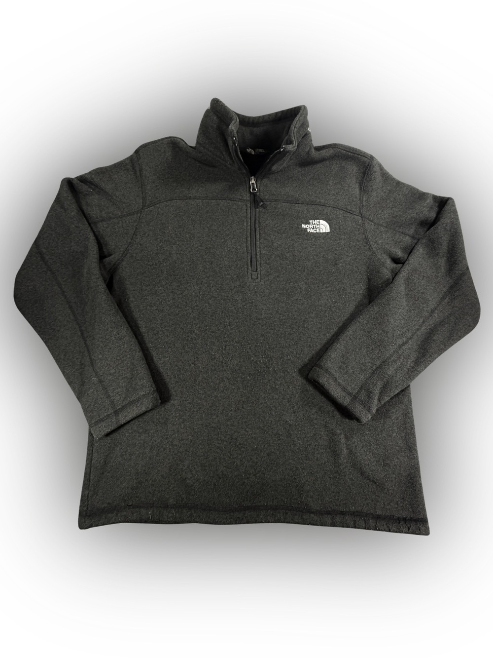 Men’s The North Face Dark Gray Quarter-Zip Fleece Pullover Size XL